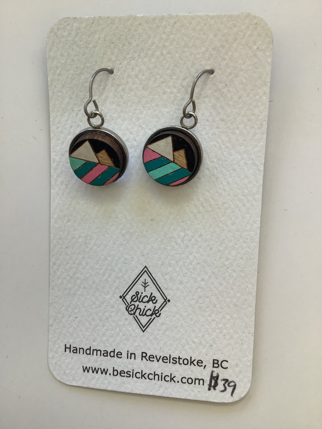 Two Mountains Dangle Earrings - Sick Chick ( Revelstoke, BC)