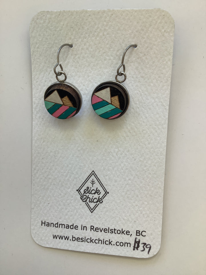 Two Mountains Dangle Earrings - Sick Chick ( Revelstoke, BC)