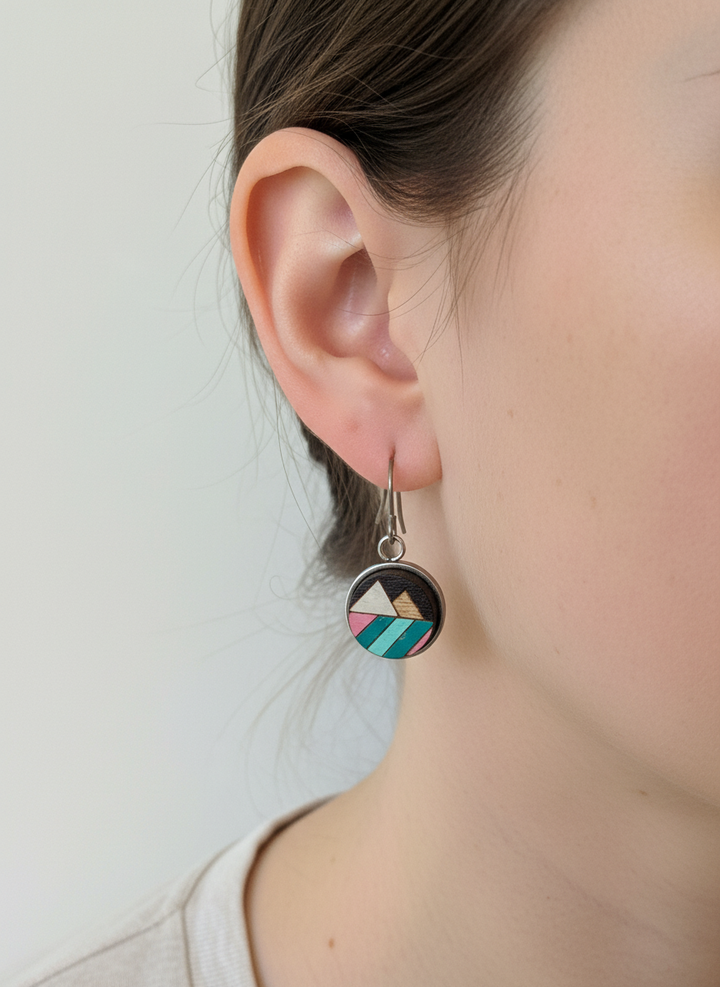 Two Mountains Dangle Earrings - Sick Chick ( Revelstoke, BC)