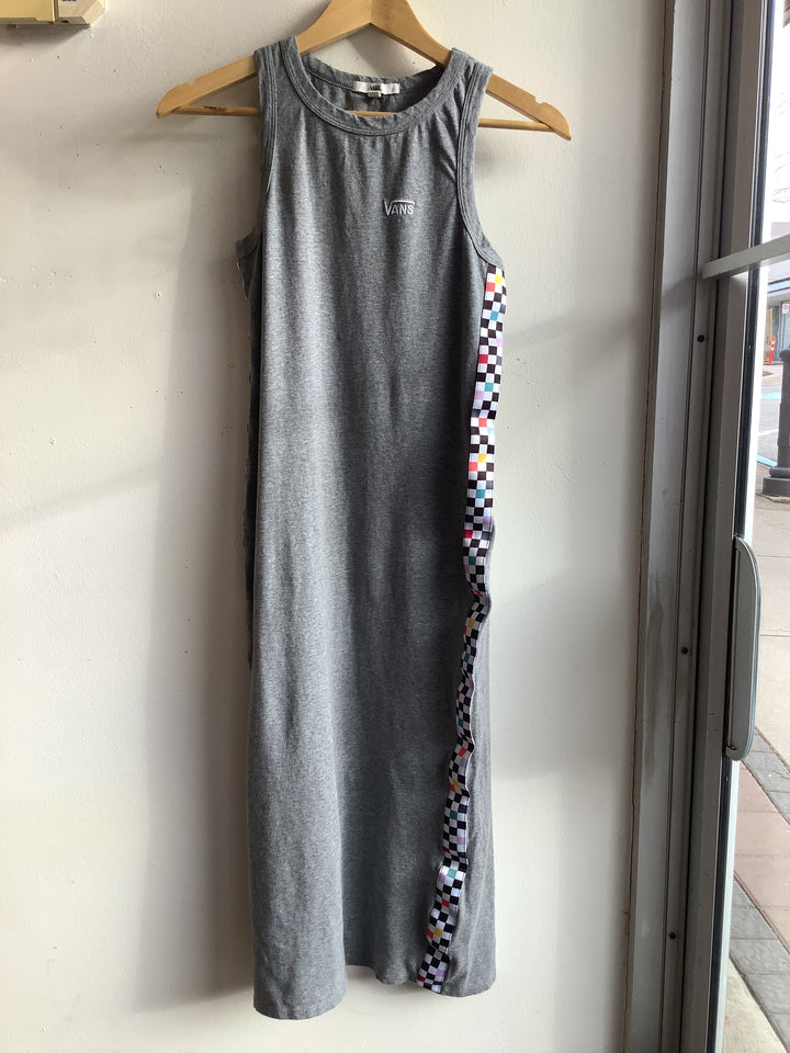 Van Checker Stripe Tank Dress