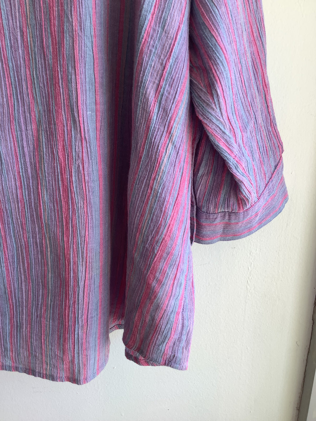 Vintage Cherokee Pastel Crinkle Cotton Tunic