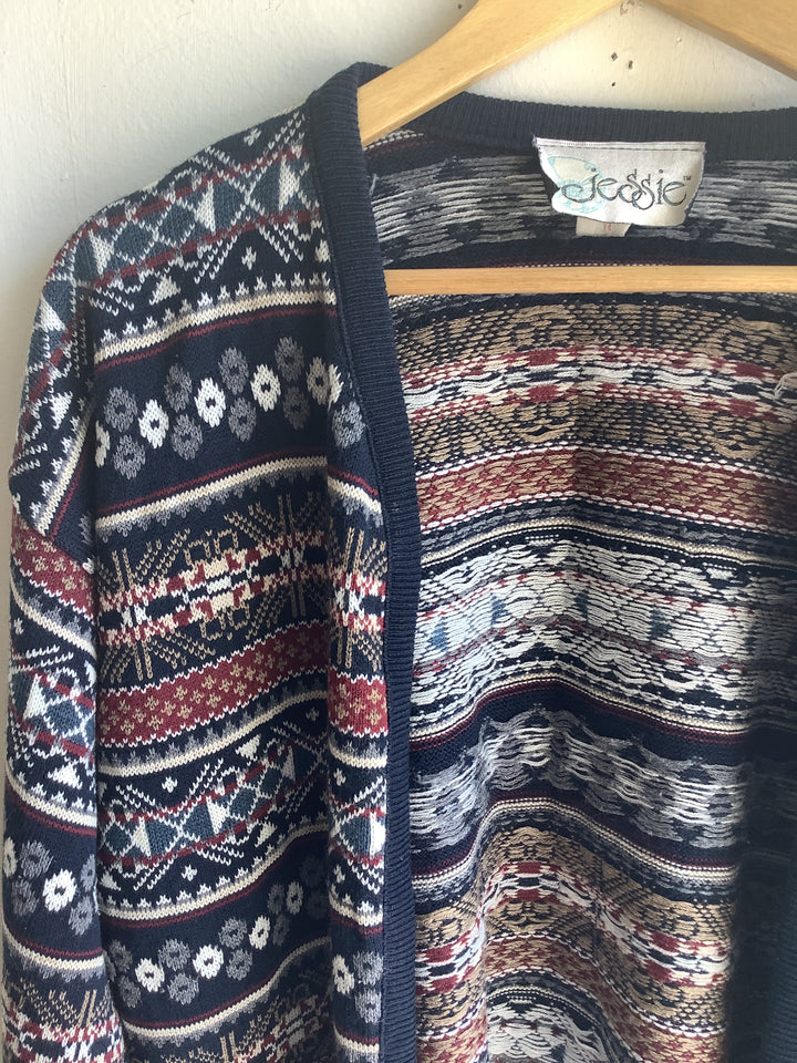 Jessie Fair Isle Open Front Cardigan