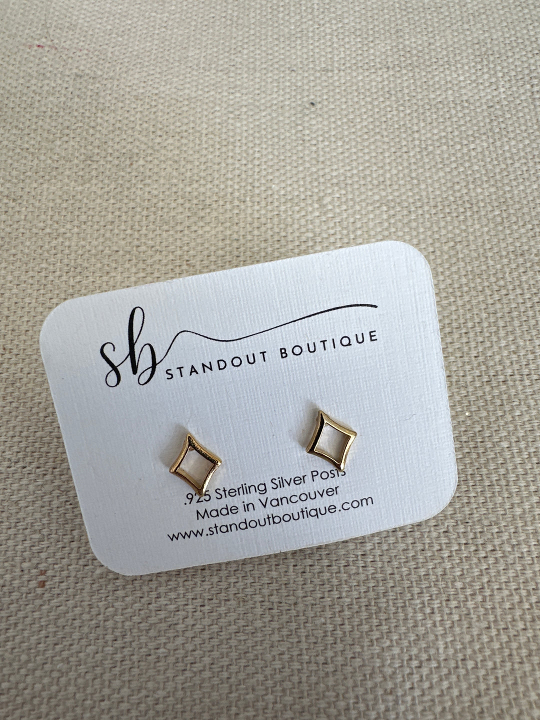 Standout Boutique Gold Diamond shape