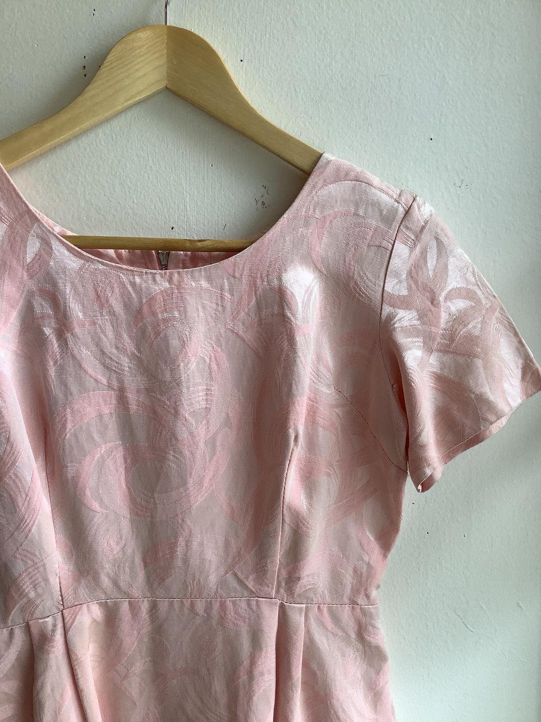 Vintage Nicole Pink Brocade Mini Dress