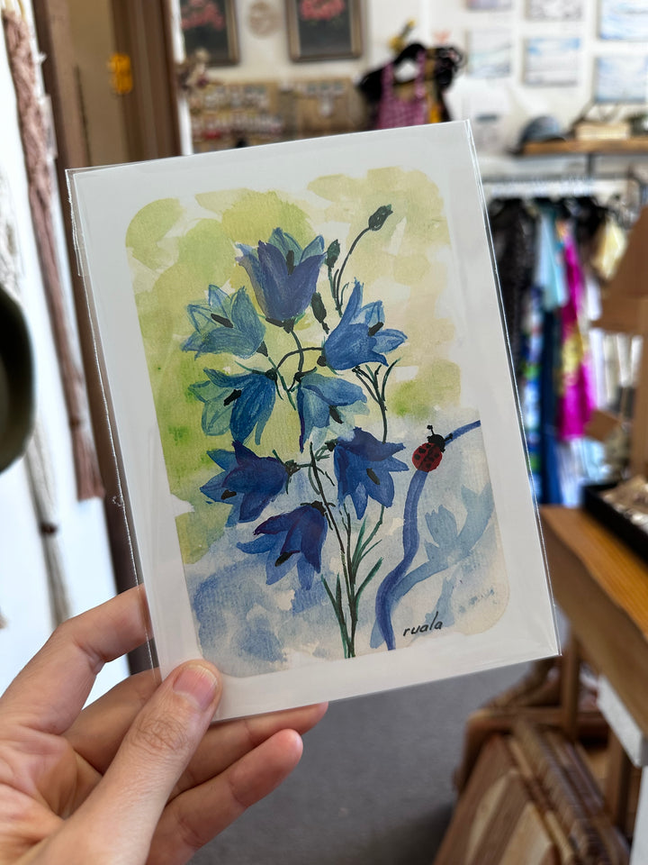 Bluebell Blessings – Art Card by Ruala (Fruitvale, BC)