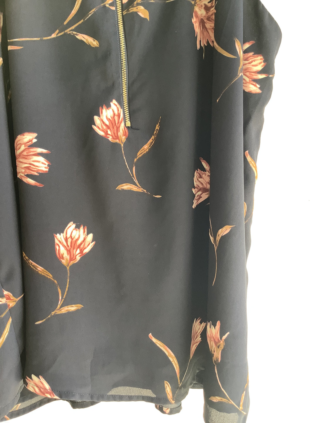 Midnight Bloom Zip Front Cami