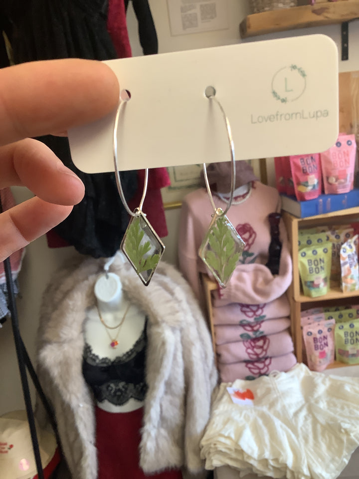 Fern Resin Earrings - Love From Lupa