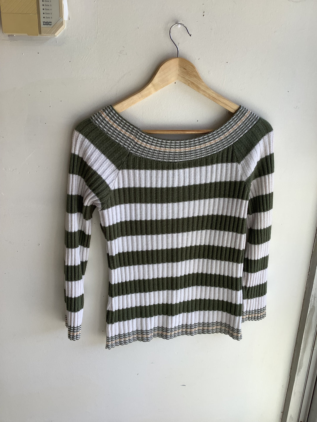Marie Claire Ribbed Stripe Knit Top - Ana