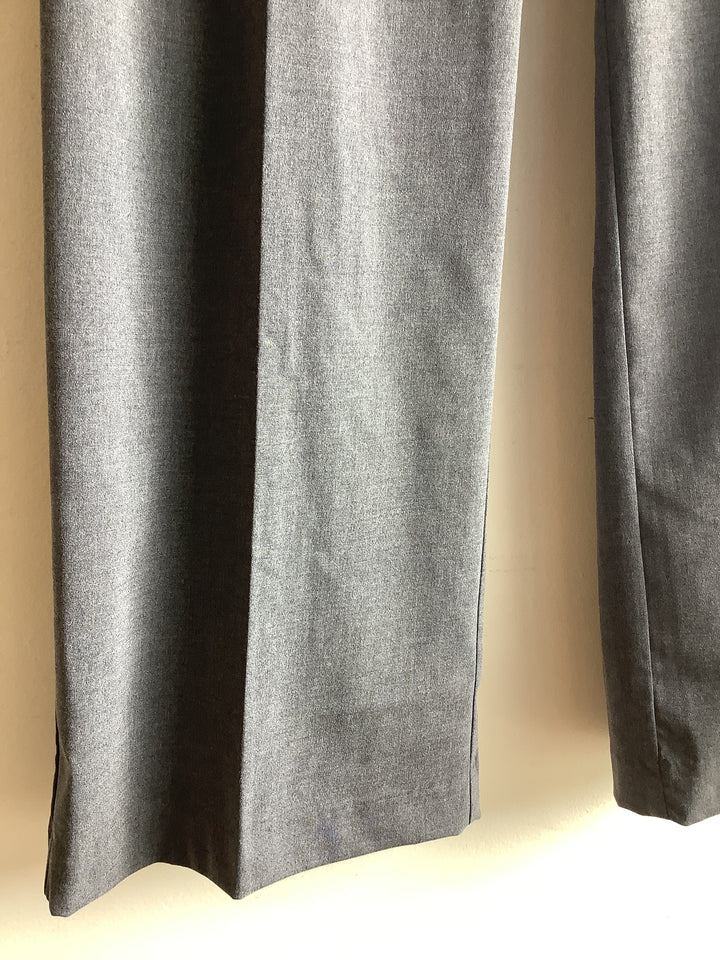 Grey Tailored Wide Leg Trousers