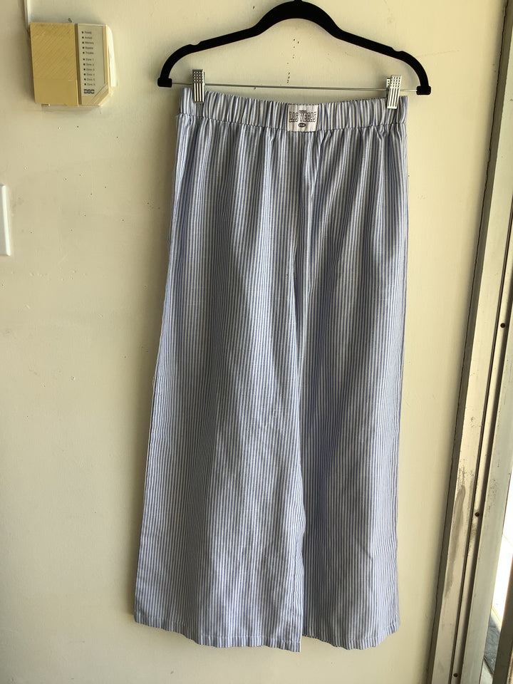 Coastal Blue Stripe Wide Leg Pants