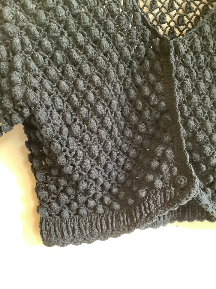 Vintage Black Crochet Shrug