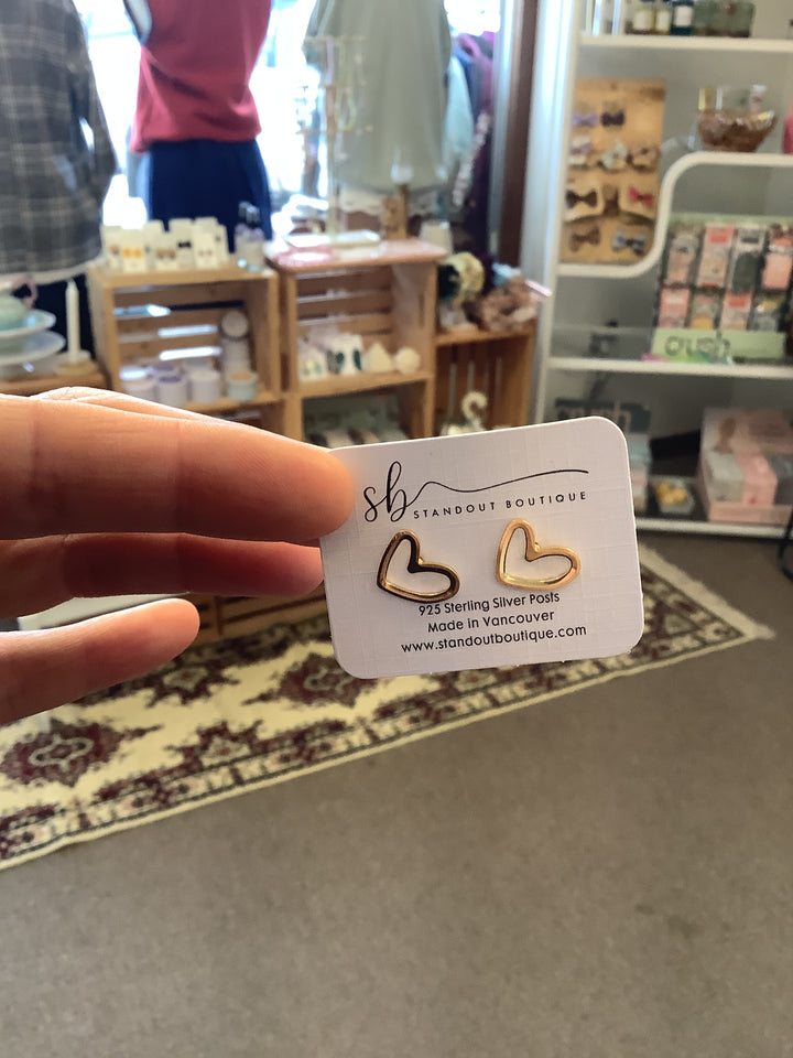 Standout Boutique Open Heart Earrings- Vancouver, BC