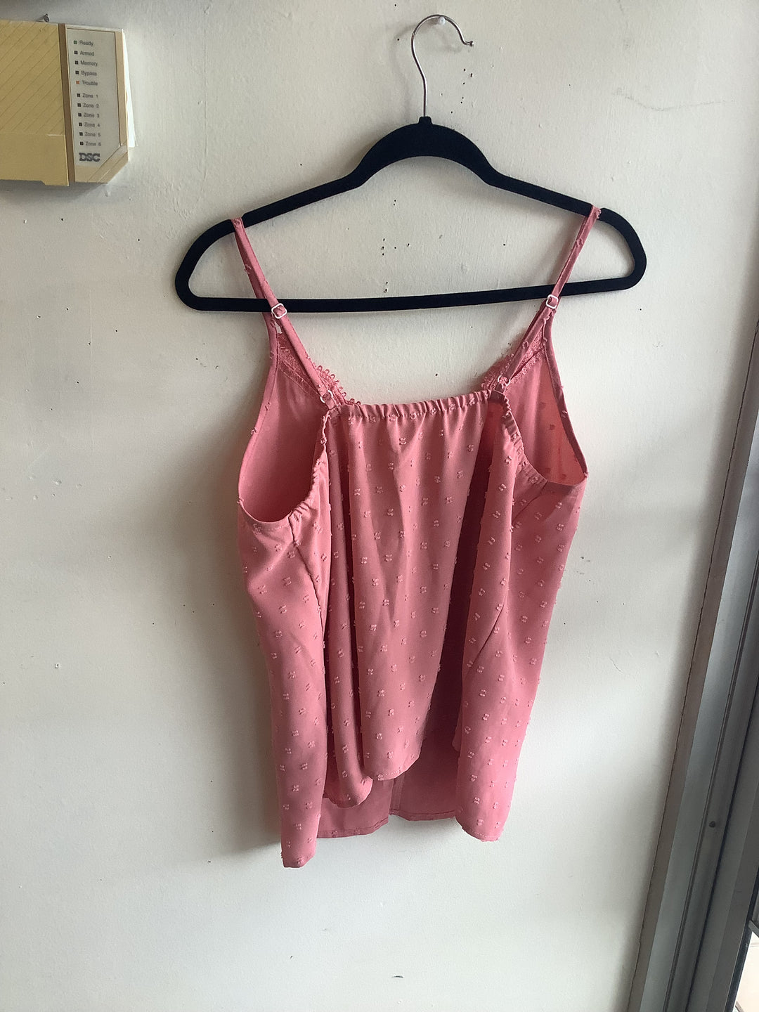 Vintage Blush Swiss Dot Lace Trim Camisole