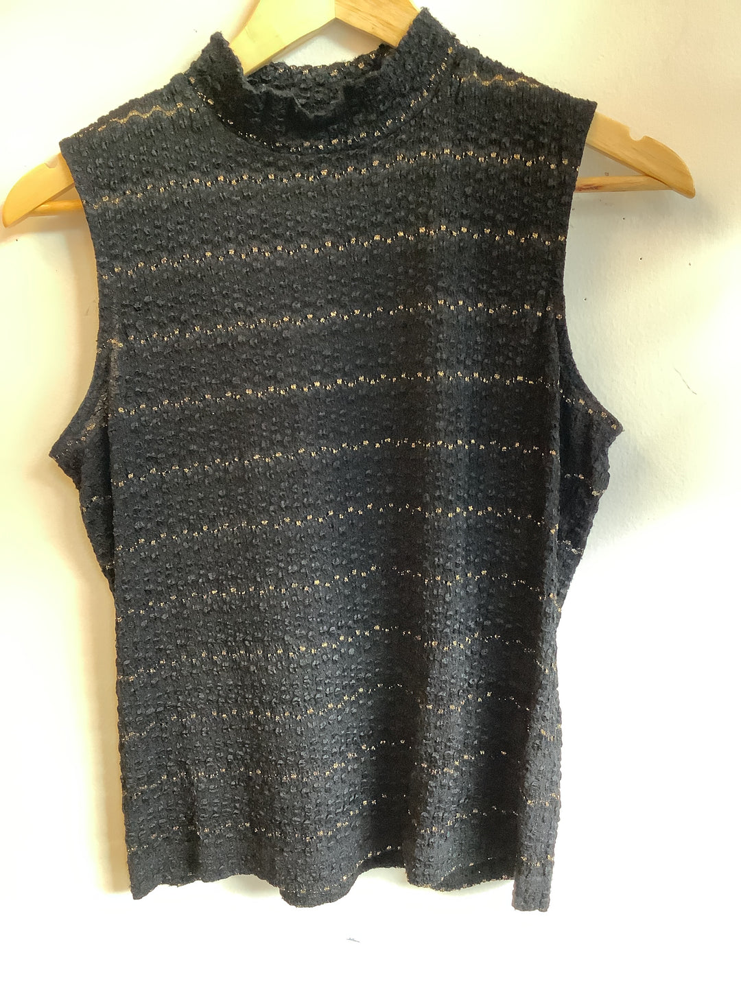 Vintage Starlight Knit Mock-Neck Tank