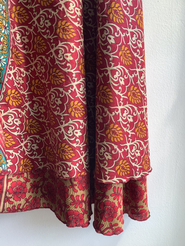 Crimson Bazaar Wrap Skirt