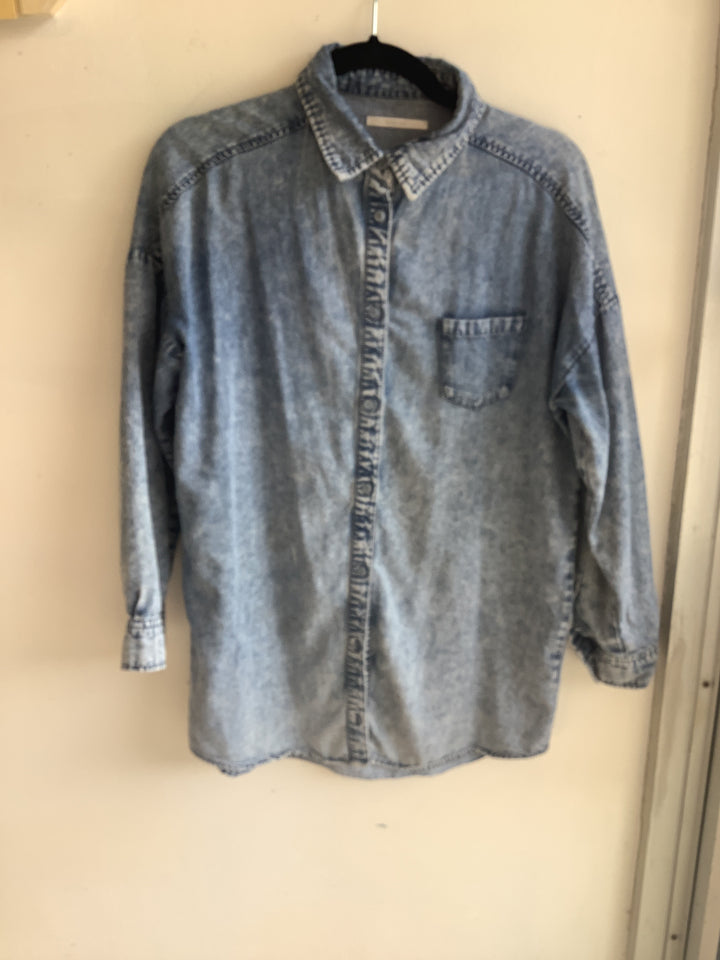 Retro Girl Acid Wash Denim Shirt