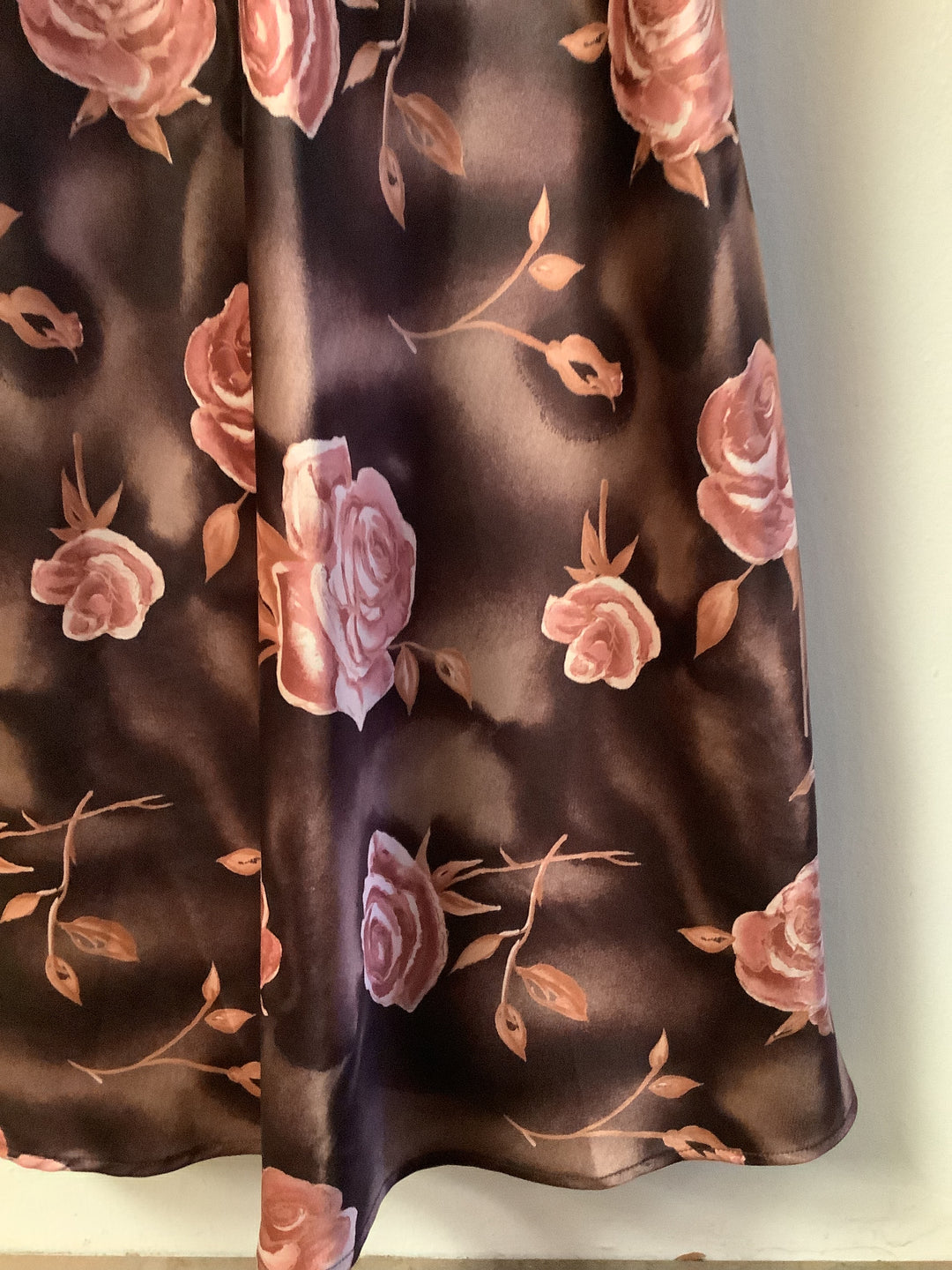 Vintage Rosy Mocha Satin Slip Dress