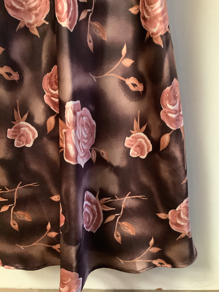 Vintage Rosy Mocha Satin Slip Dress