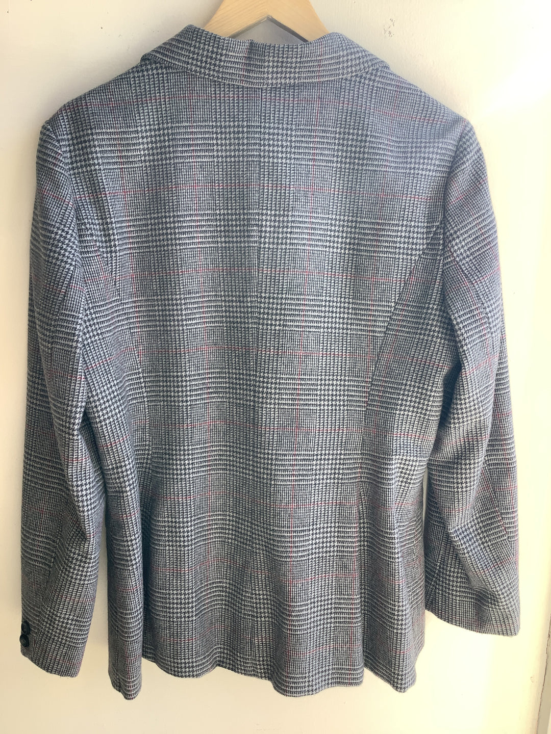 Vintage 80s Wool Glen Plaid Blazer