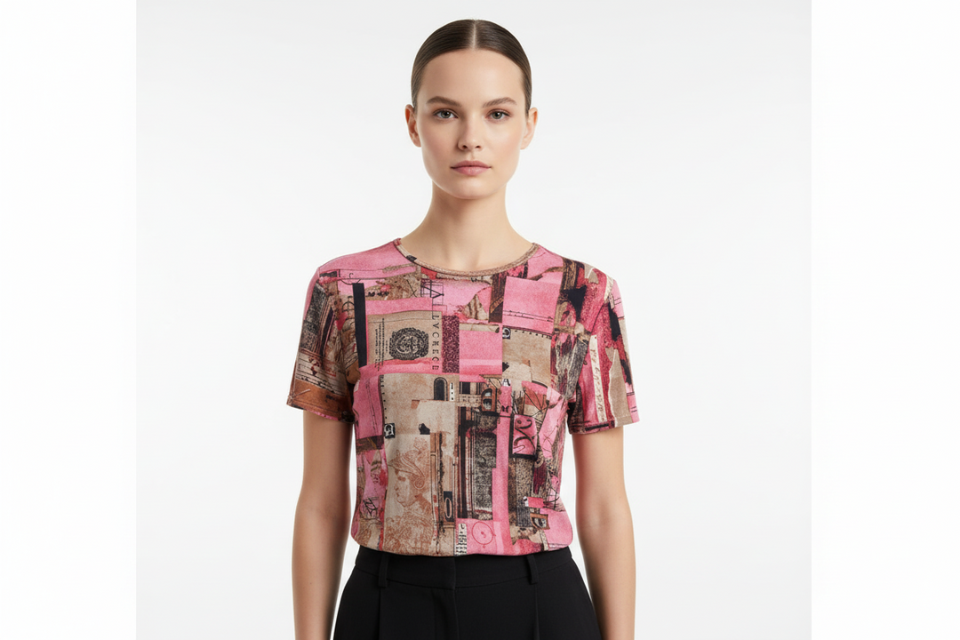 Vintage Abstract Collage Tee
