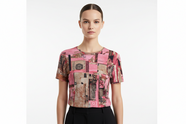 Vintage Abstract Collage Tee
