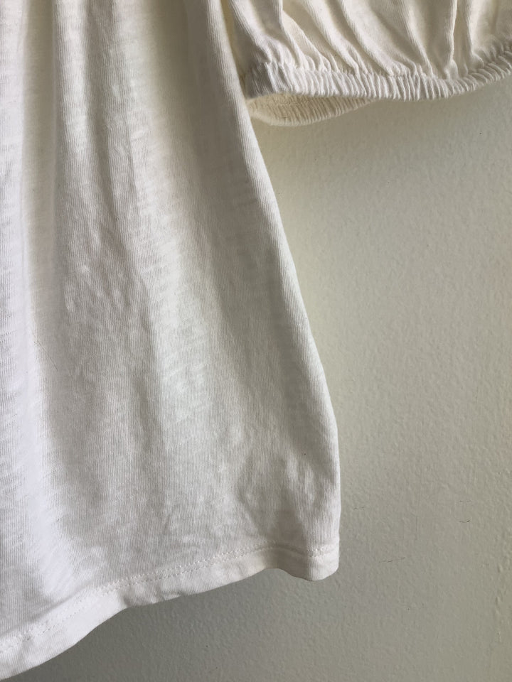 Ivory Meadows Puff Sleeve Top