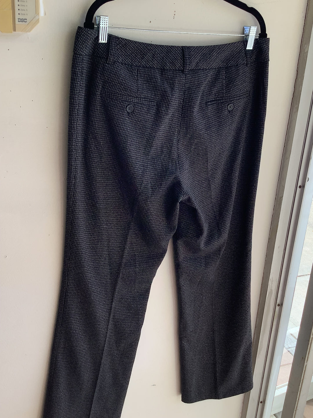 Della Spiga Micro Hounds-tooth Straight Leg Trousers