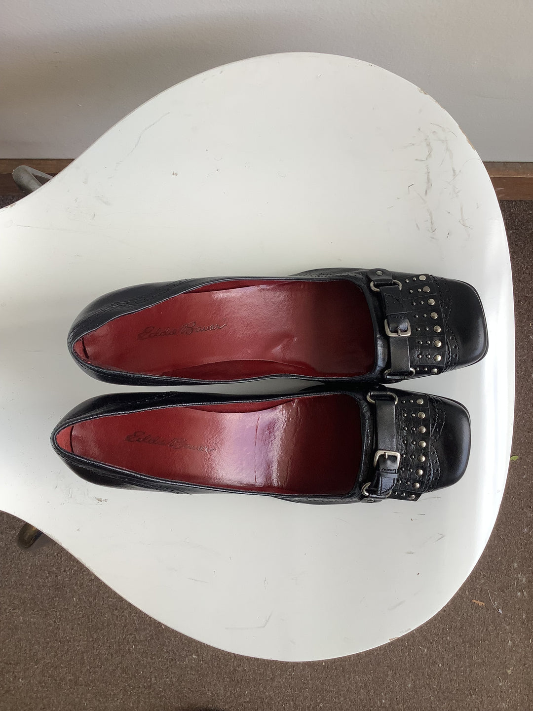 Eddie Bauer Black Leather Heels