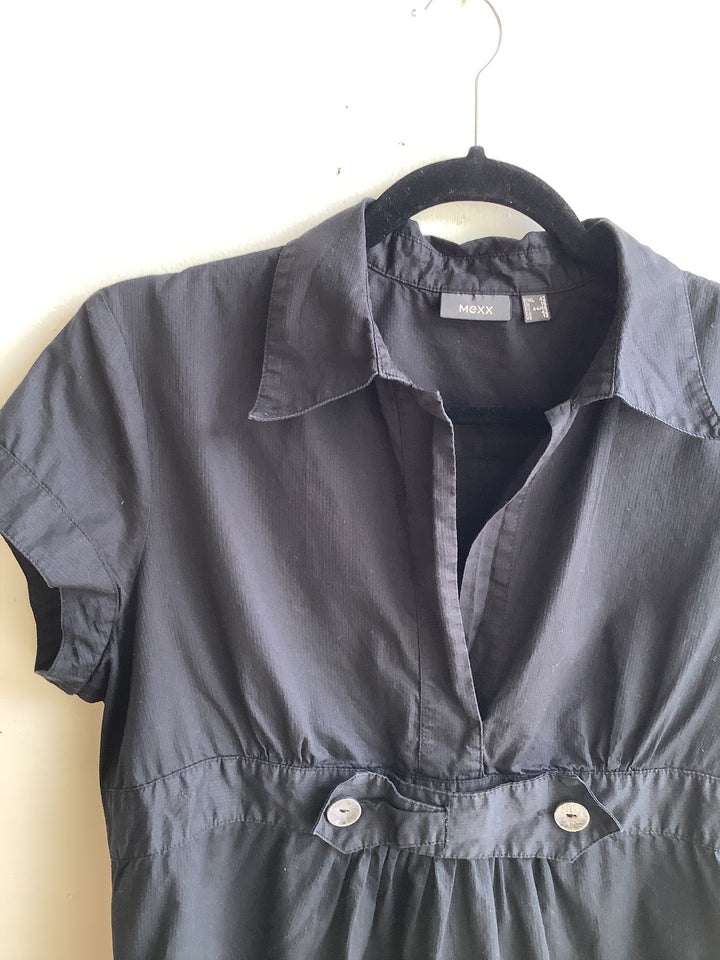 Y2K Mexx Black Collard Blouse