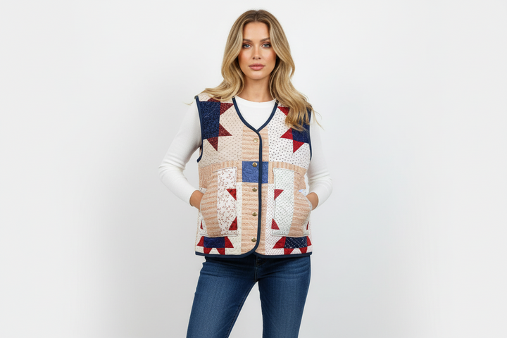 Boneyard Revival Heirloom Patchwork Quilted Vest- Nelson, BC