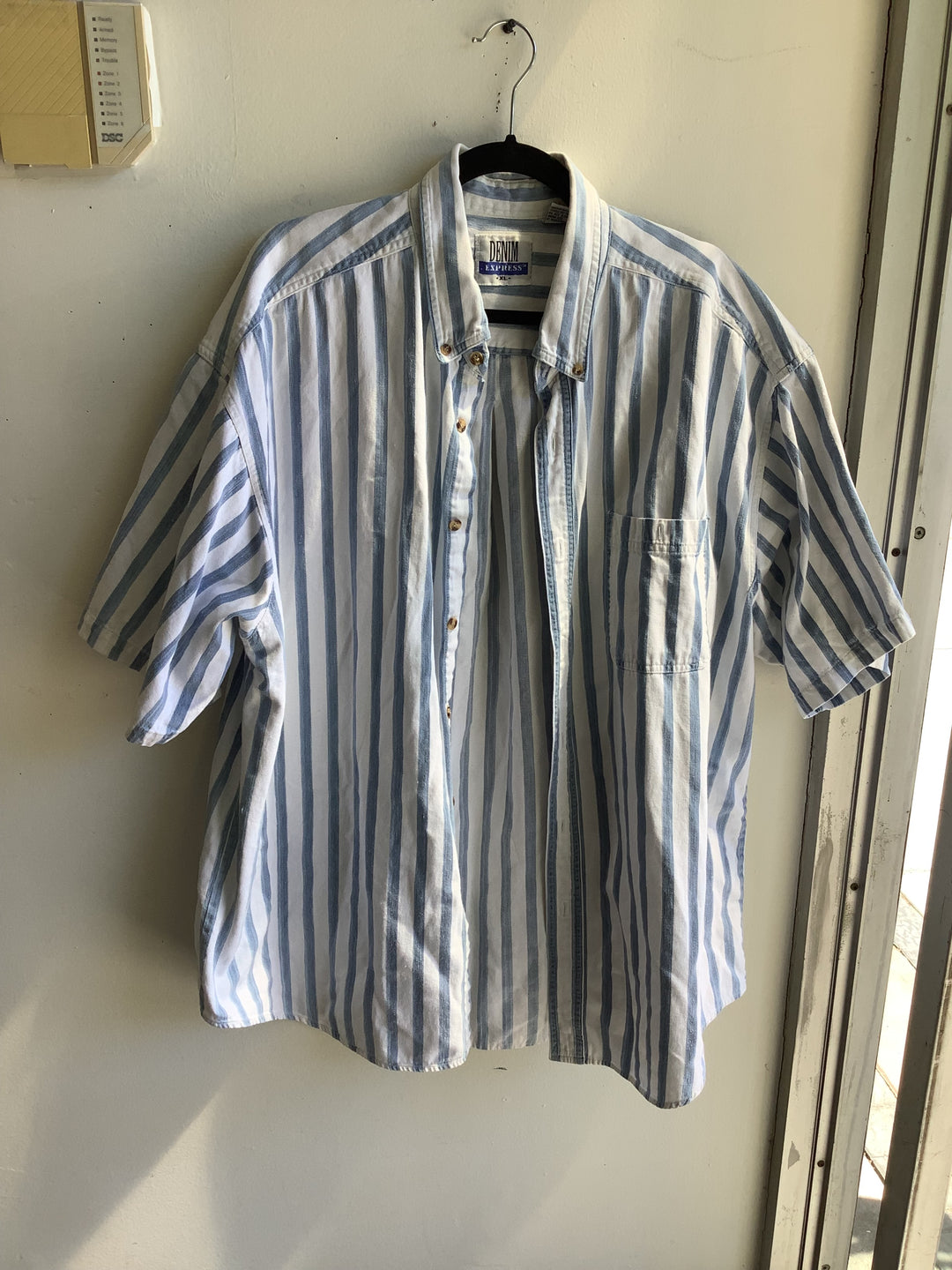 Vintage Blue Stripe Button-Up