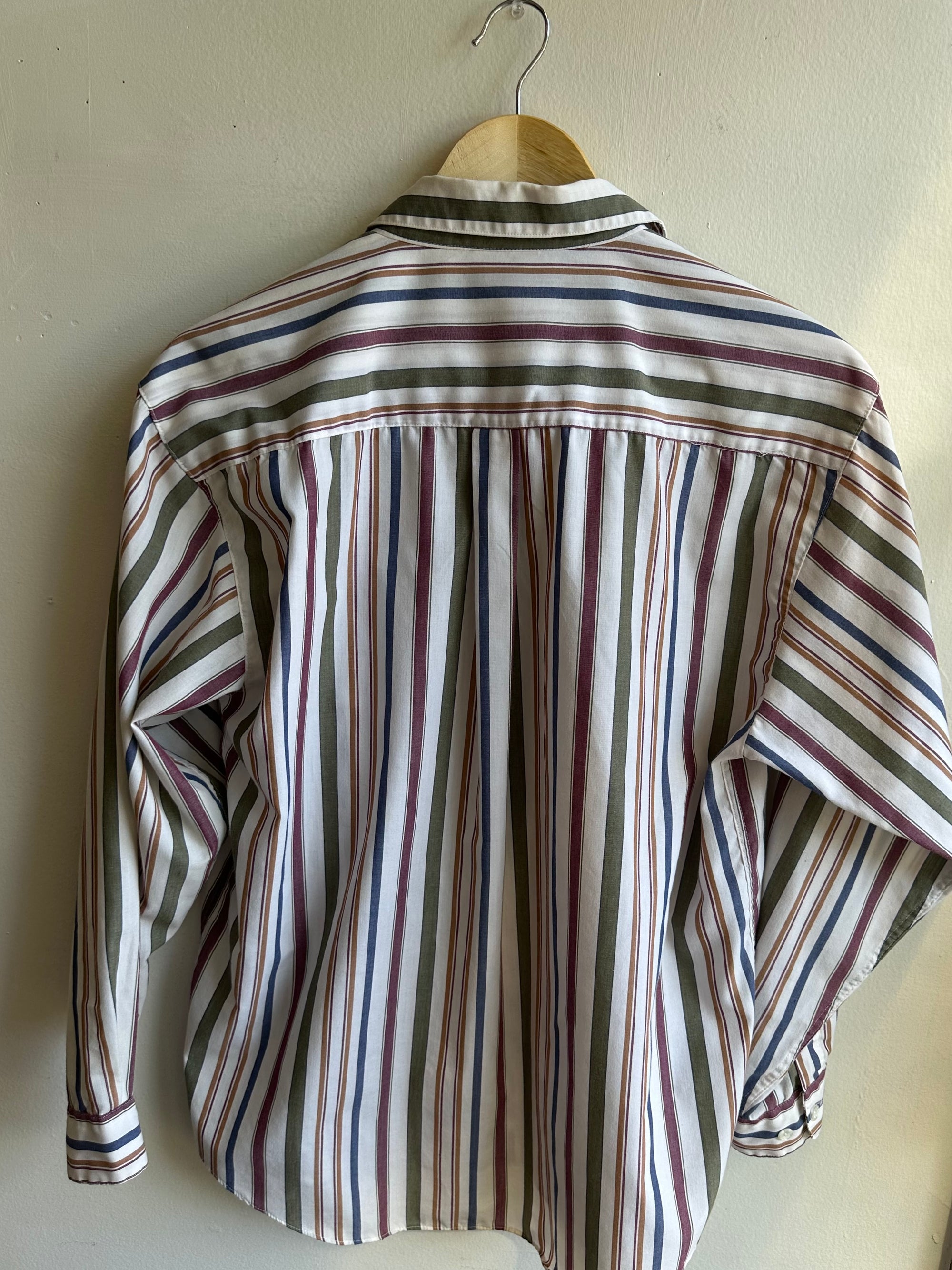 Vintage Tabi Striped Button-Up Shirt | Size Medium