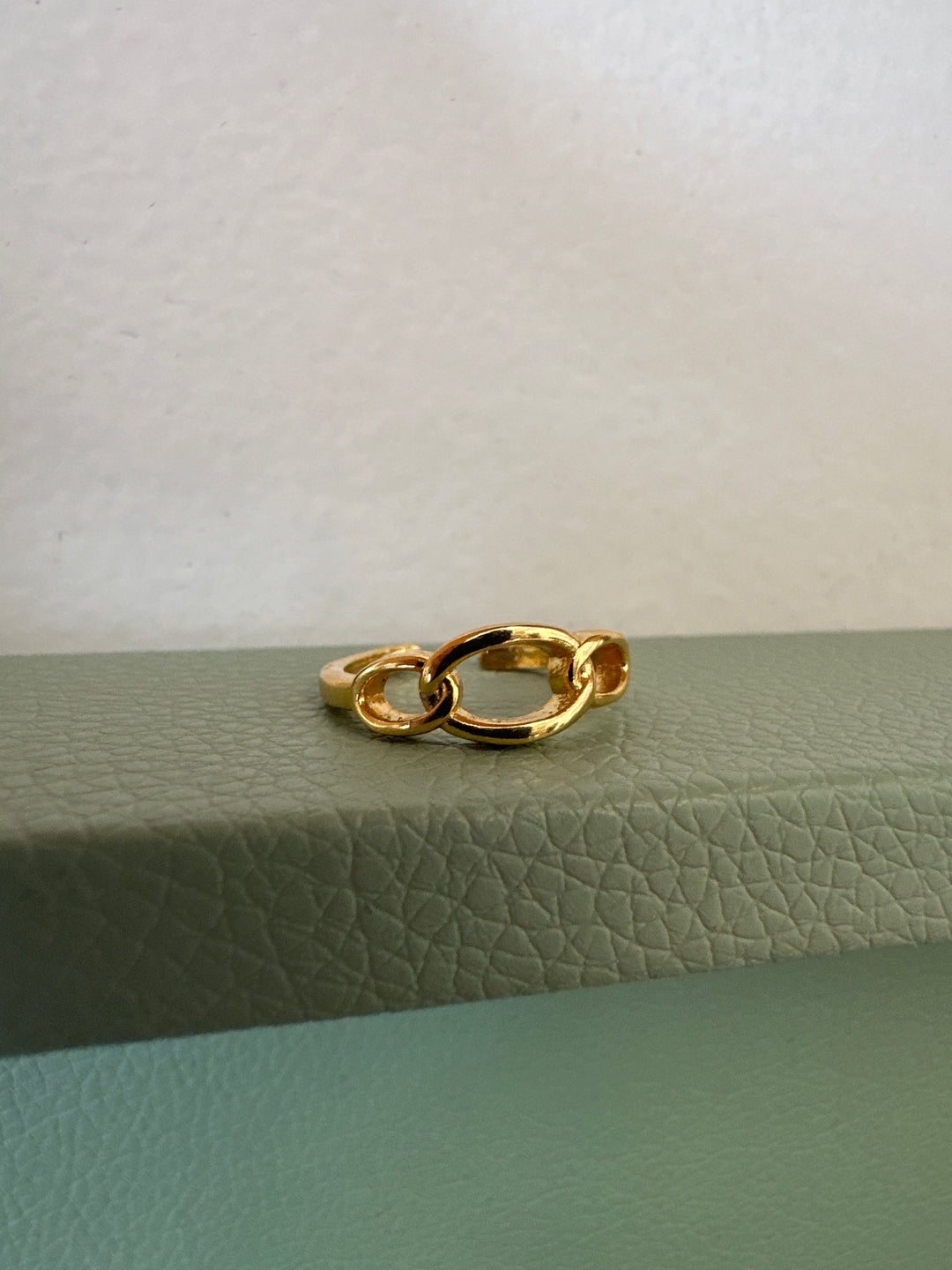 Standout Boutique 3 Links 18K Gold Bond Adjustable Ring