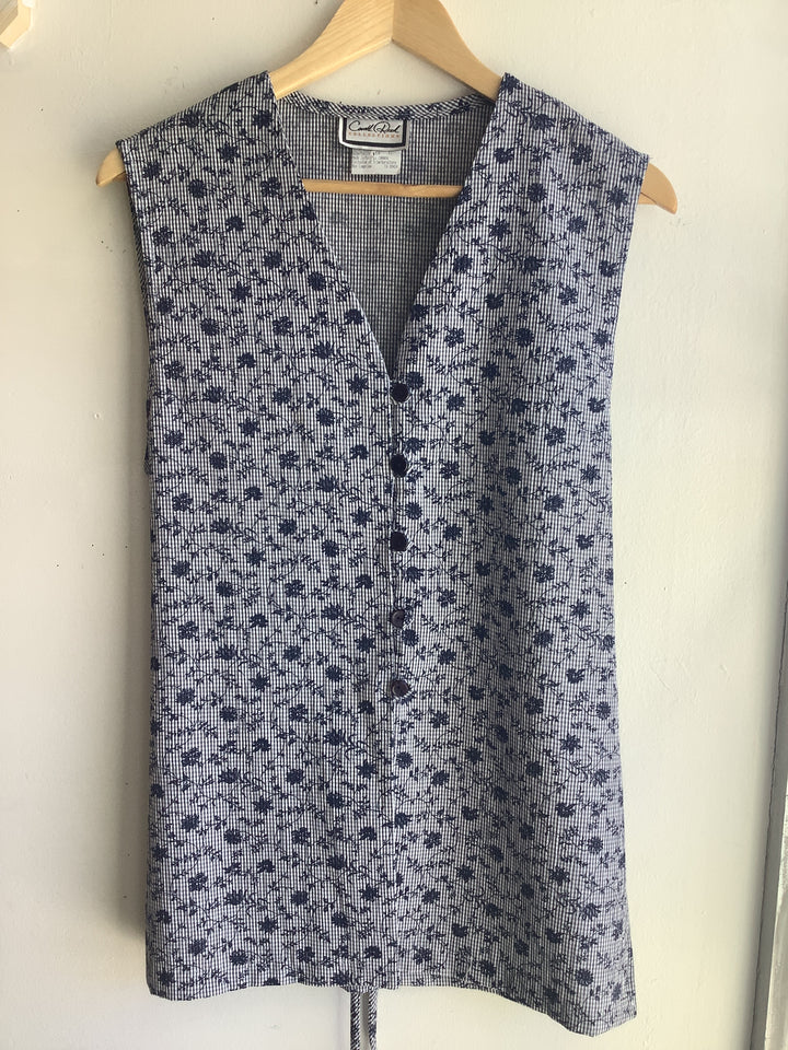 Vintage Midnight Meadow Button Up Vest