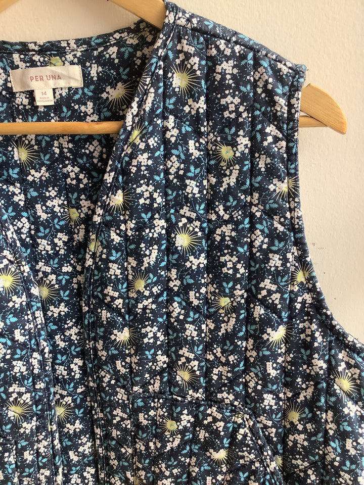 Vintage Floral Quilted Vest