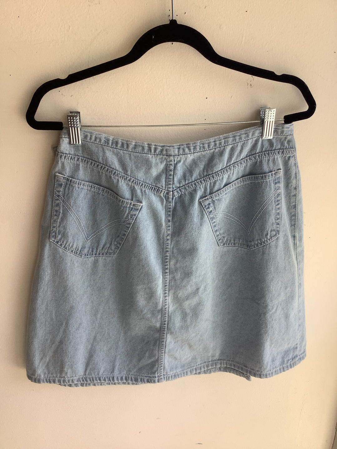 Sea Glass Wrap Denim Skirt