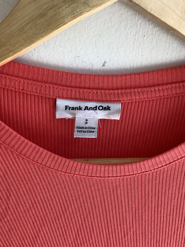 Coral Ribbed Long Sleeve