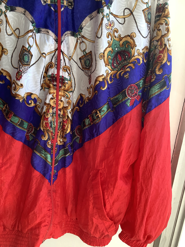 Vintage Retro Scarf Windbreaker