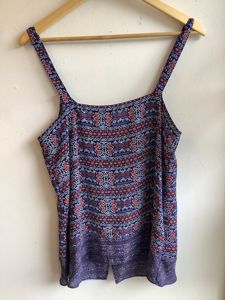Mosaic Lace Up Tank