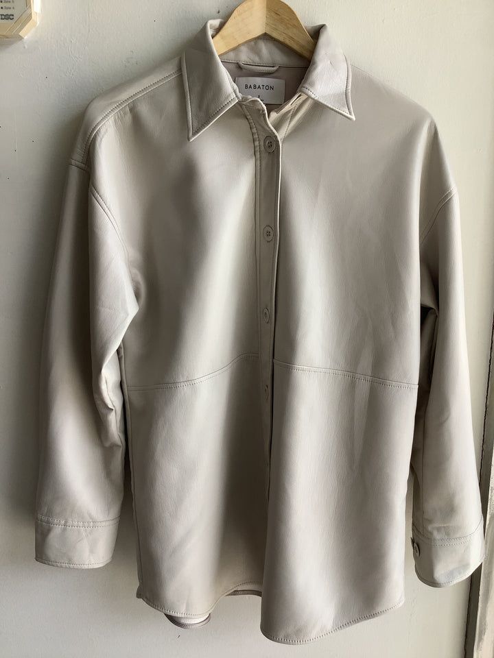 Ivory Muse Vegan Leather Shacket