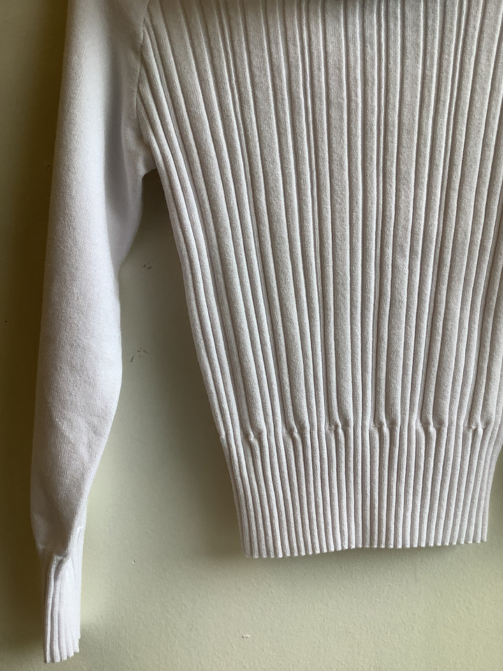 Y2K Ribbed Cowl Neck Sweater