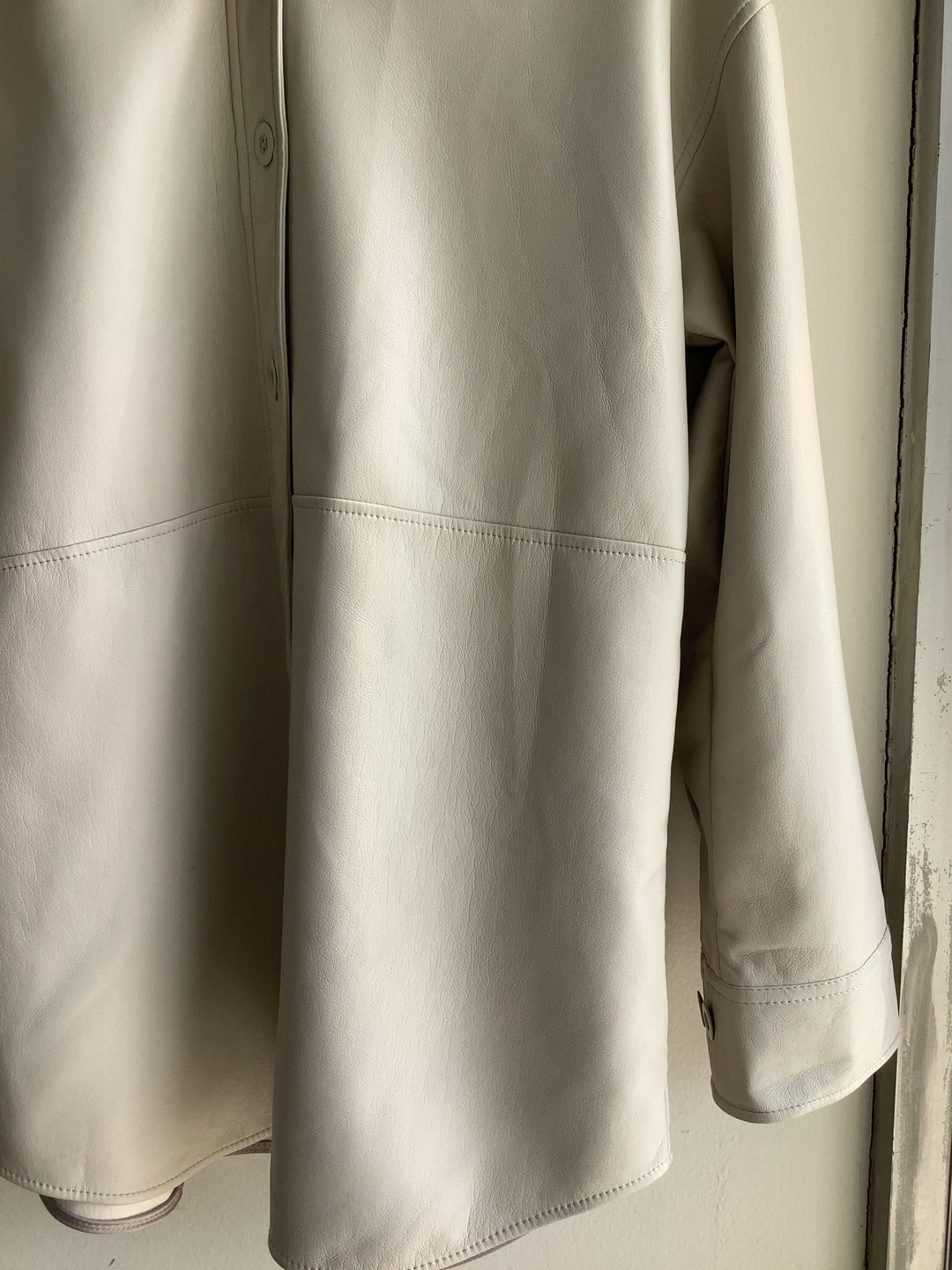 Ivory Muse Vegan Leather Shacket
