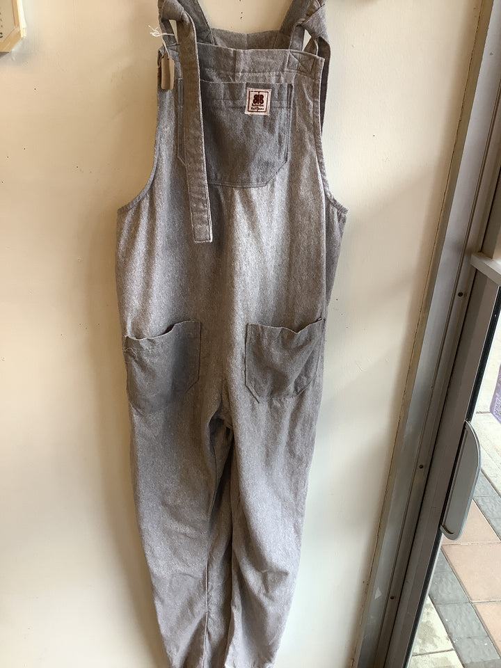 Butterflies in Ballgowns Light Grey Flannel Overalls