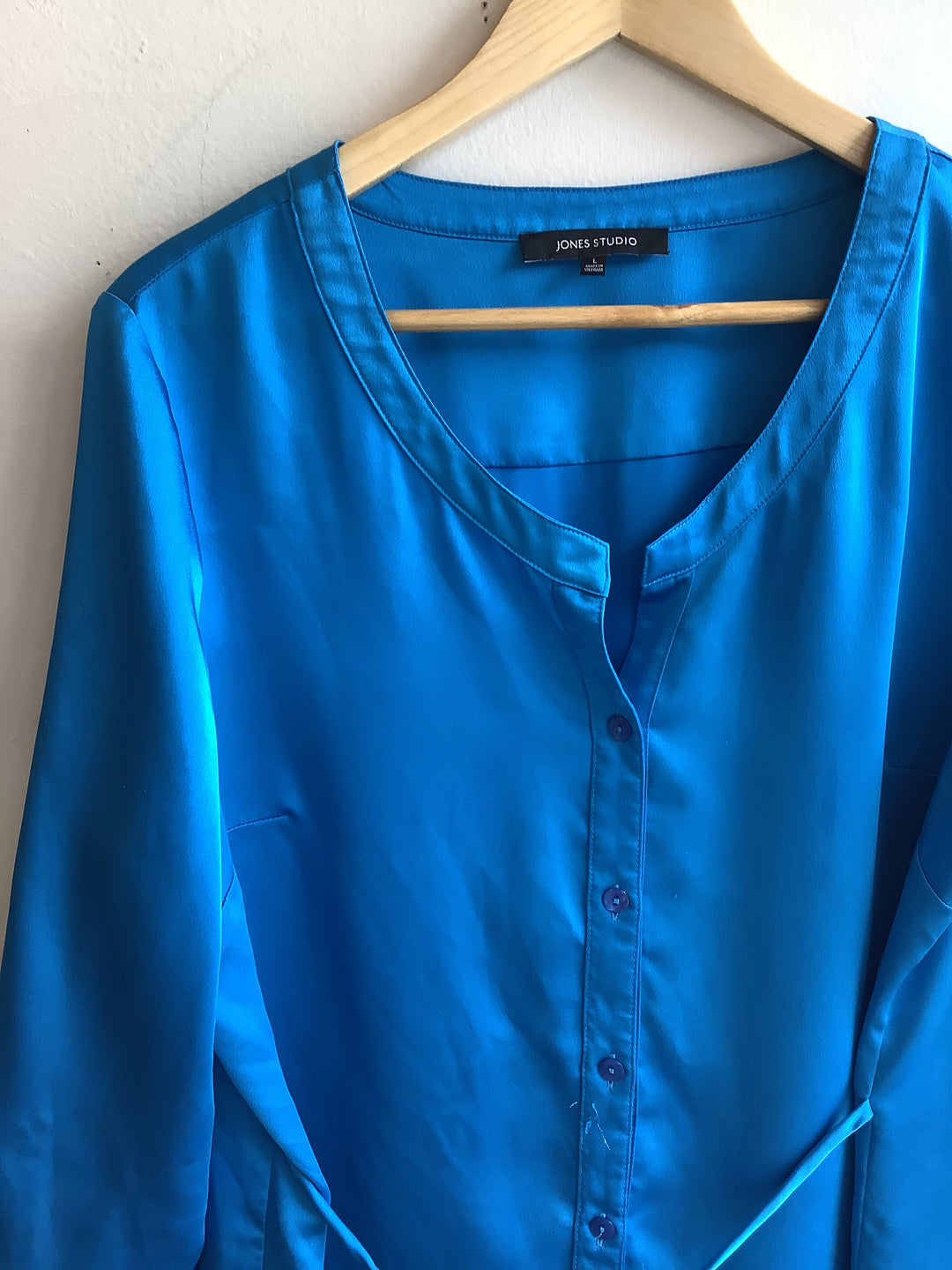 Vintage Jones Studio Electric Blue Blouse