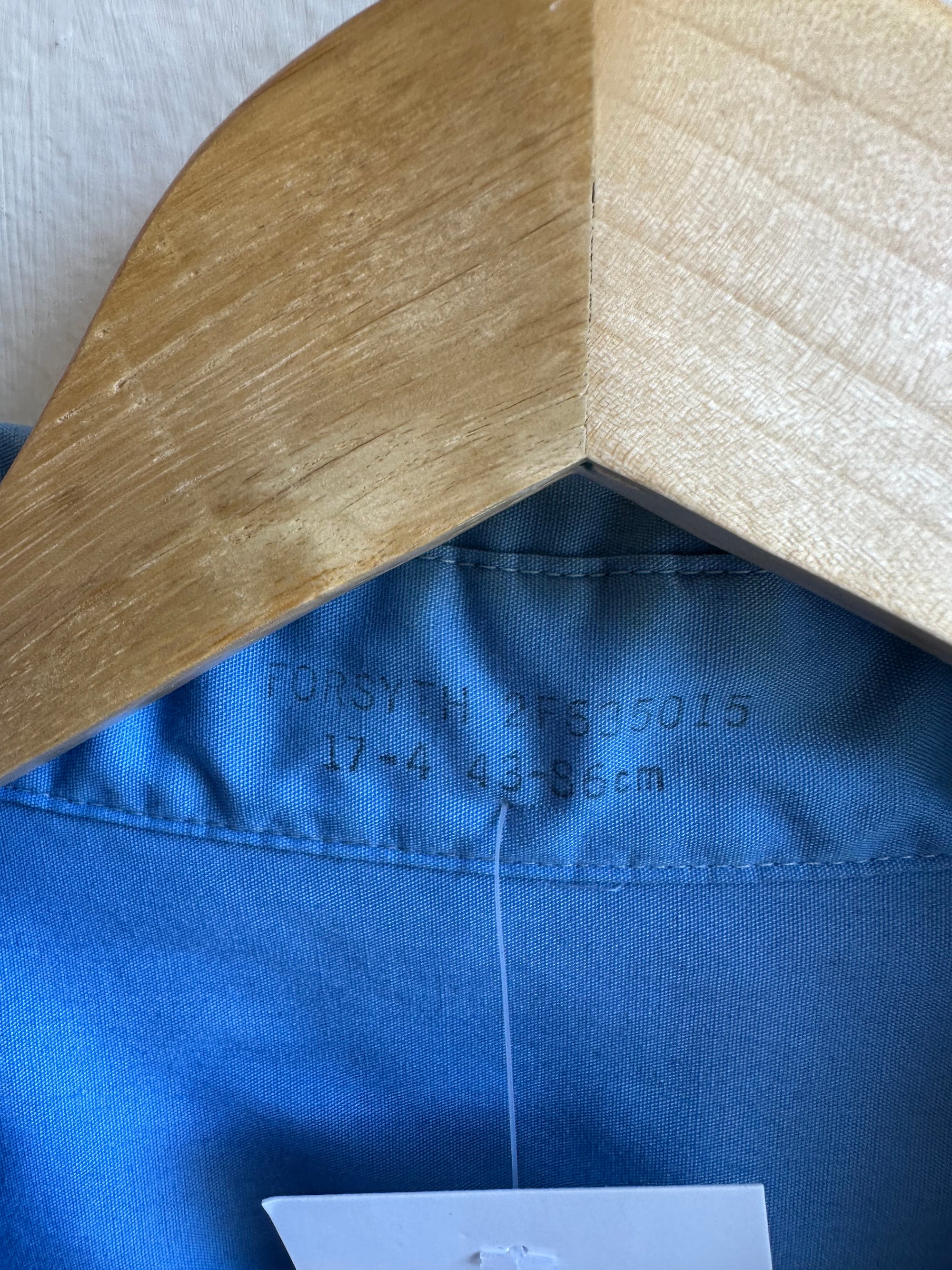 Vintage Blue Classic Button-Up Shirt | Size Large