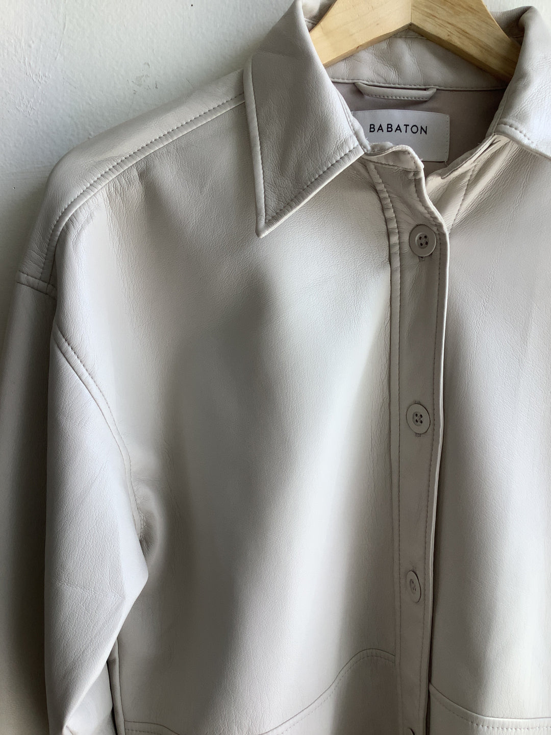 Ivory Muse Vegan Leather Shacket