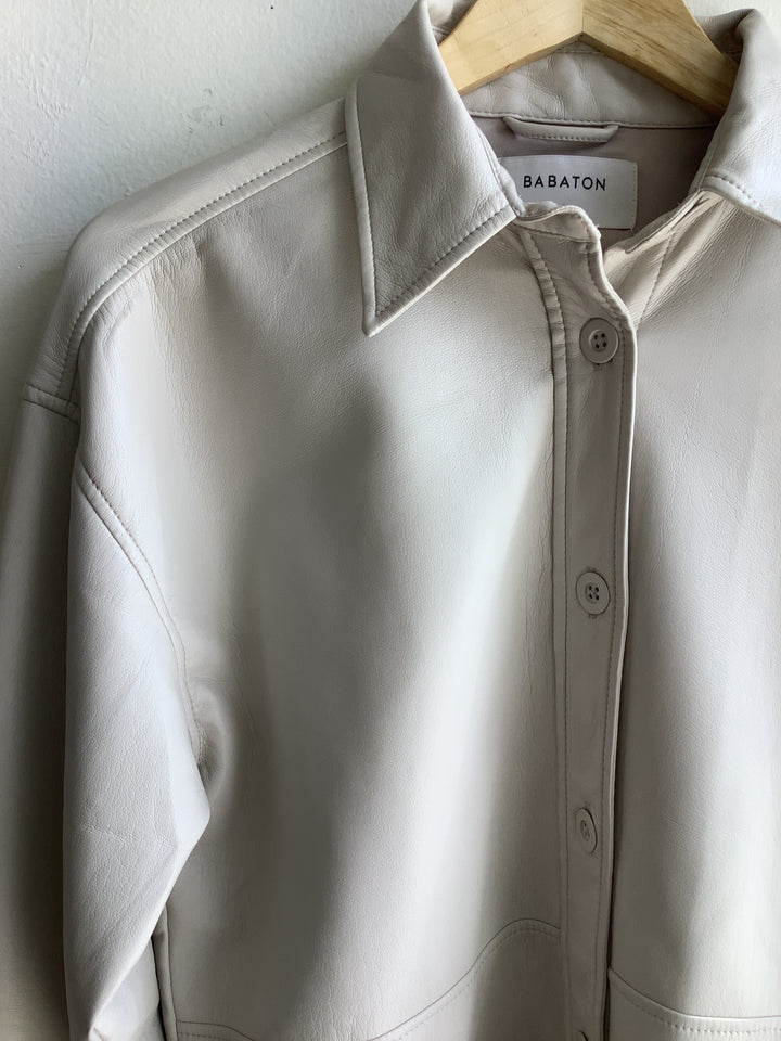 Ivory Muse Vegan Leather Shacket