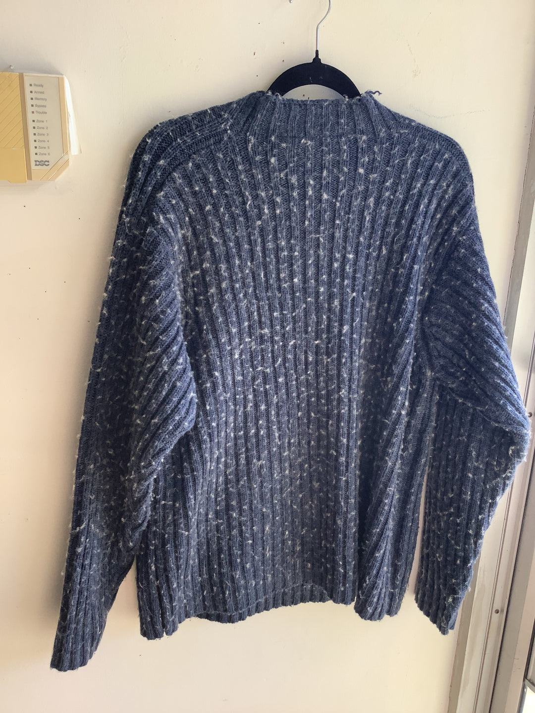 Nevada Vintage Blue Speckled Wool-Blend Sweater
