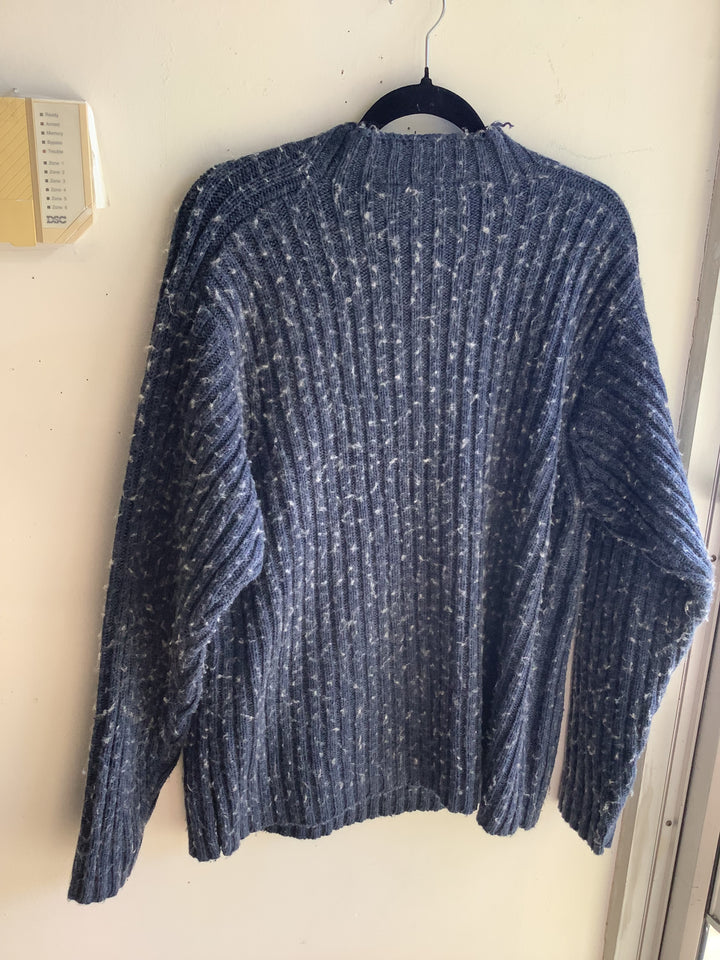 Nevada Vintage Blue Speckled Wool-Blend Sweater