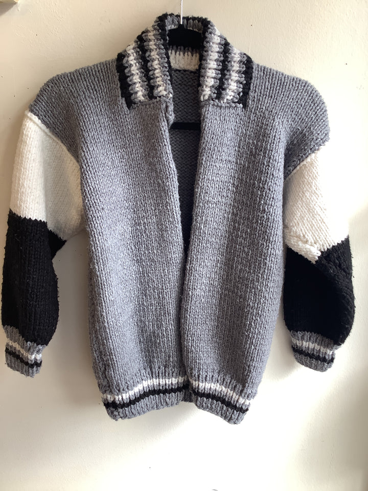 Vintage Hand Knit Cloudstripe Cardigan